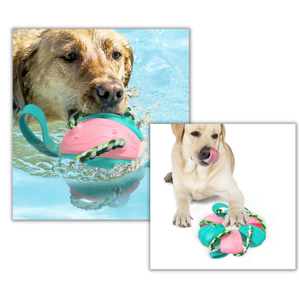 Durable Frisbee Ball Dog Toy With Cotton Rope For Anxiety Relief