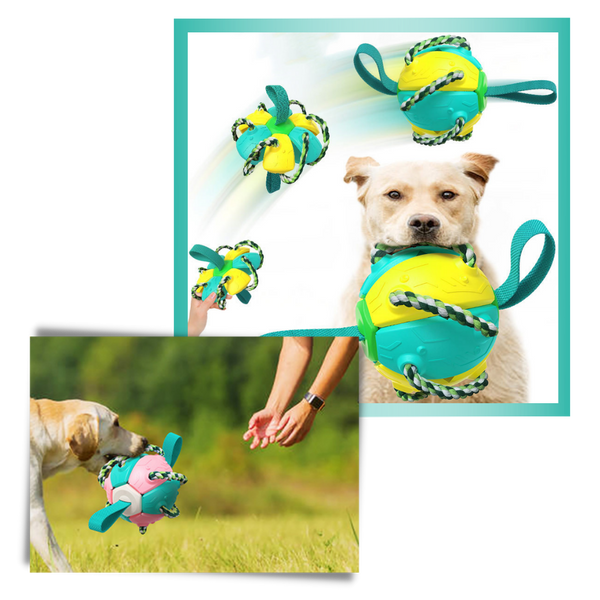 Durable Frisbee Ball Dog Toy With Cotton Rope For Anxiety Relief