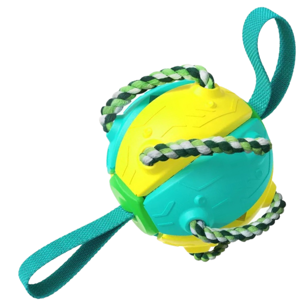 Durable Frisbee Ball Dog Toy With Cotton Rope For Anxiety Relief