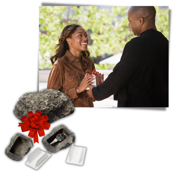 Weatherproof Fake Rock Key Safe for Hidden Spare Keys
