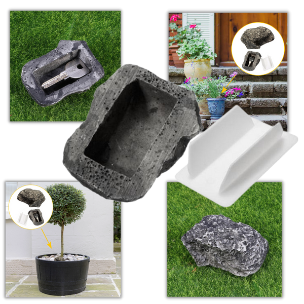 Weatherproof Fake Rock Key Safe for Hidden Spare Keys