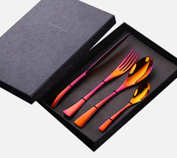 Fire Rainbow Stainless Steel Serving Utensils