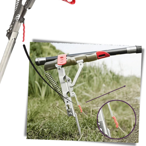Spring-Loaded Fishing Rod Holder With Automatic Bite Alert