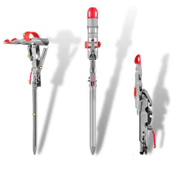 Spring-Loaded Fishing Rod Holder With Automatic Bite Alert