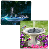 Sun Powered Floating Water Fountain With Interchangeable Nozzles Attract Birds