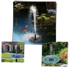 Sun Powered Floating Water Fountain With Interchangeable Nozzles Attract Birds