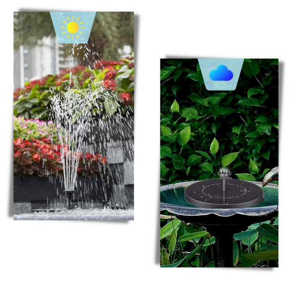 Sun Powered Floating Water Fountain With Interchangeable Nozzles Attract Birds