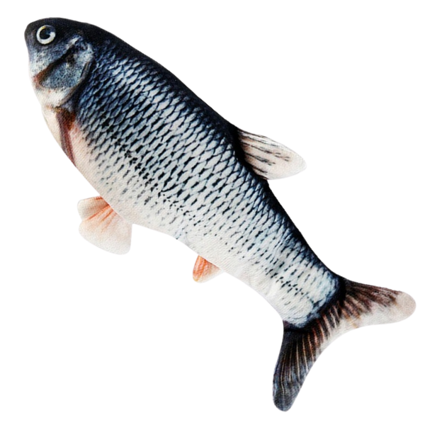 Rechargeable Flopping Fish Cat Toy With Built In Catnip For Active Play