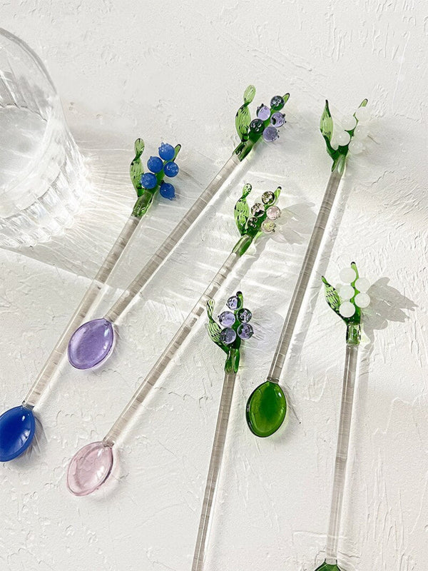 Floral Glass Stirrer