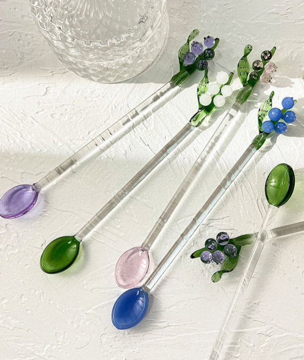 Floral Glass Stirrer