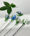 Floral Glass Stirrer