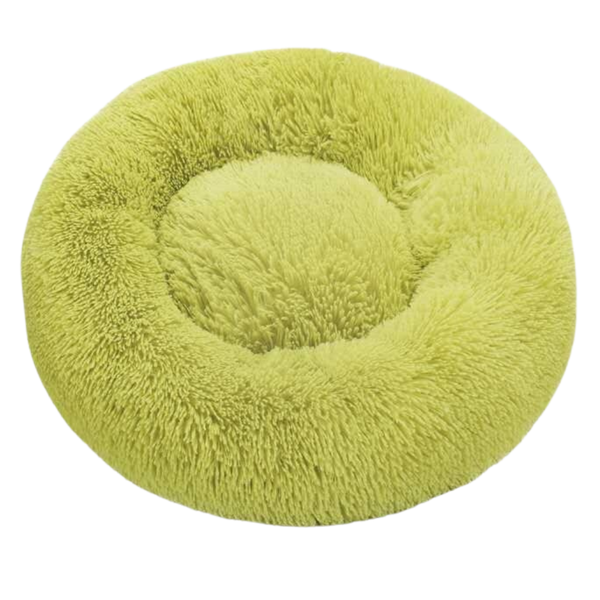 Premium Donut Shaped Plush Pet Bed With Soft Cushion Lumbar Support
