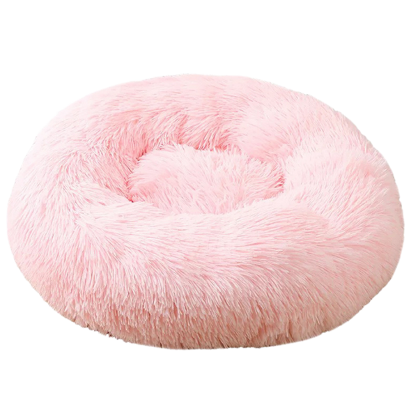 Premium Donut Shaped Plush Pet Bed With Soft Cushion Lumbar Support