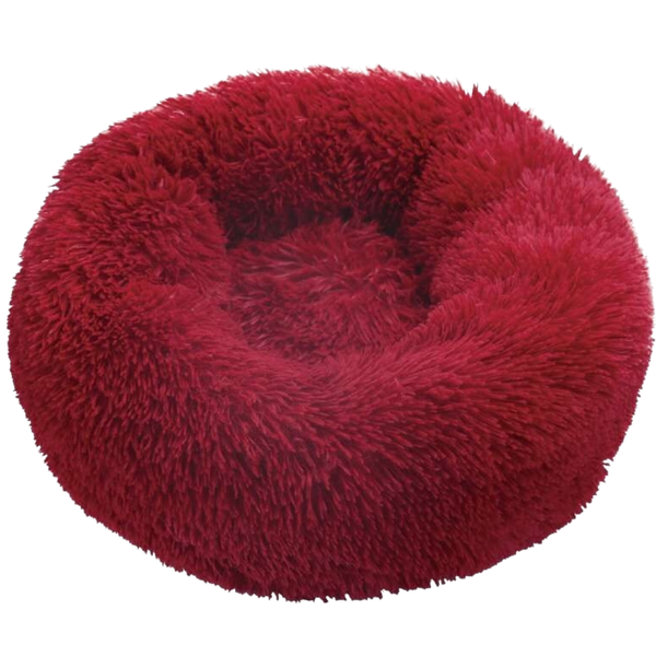 Premium Donut Shaped Plush Pet Bed With Soft Cushion Lumbar Support