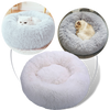 Premium Donut Shaped Plush Pet Bed With Soft Cushion Lumbar Support