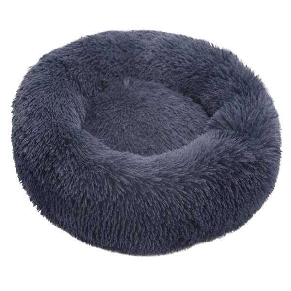 Premium Donut Shaped Plush Pet Bed With Soft Cushion Lumbar Support