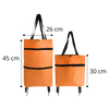 Expandable Trolley Tote For Groceries, 30L, Waterproof And Durable