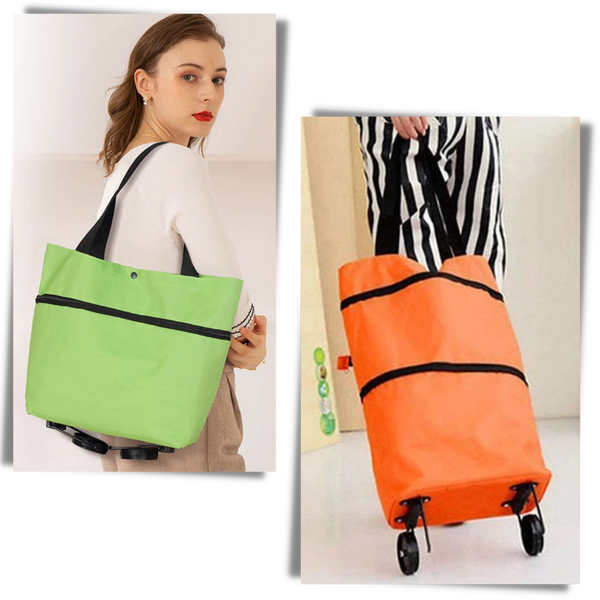 Expandable Trolley Tote For Groceries, 30L, Waterproof And Durable