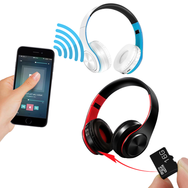 Foldable Bluetooth Headphones With Stereo Sound And Hands Free Calling