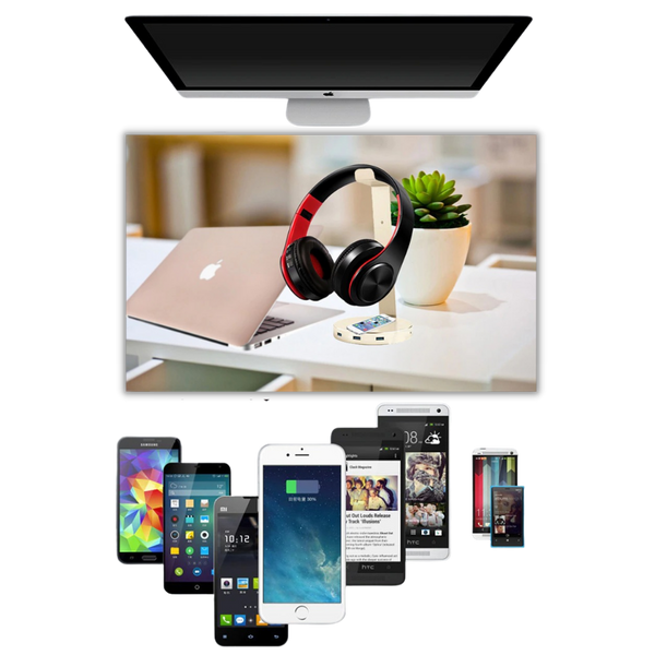 Foldable Bluetooth Headphones With Stereo Sound And Hands Free Calling