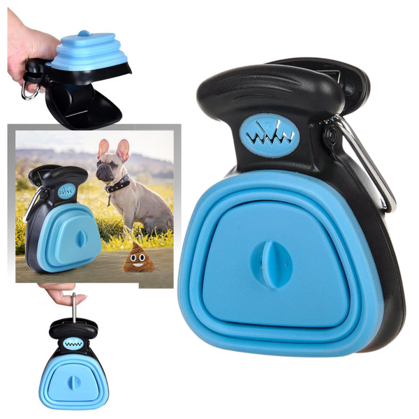 One Handed Foldable Poop Scoop With Bag Dispenser For Easy Cleanup