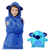 Convertible Plush Hoodie That Transforms Into Pillow For Warmth