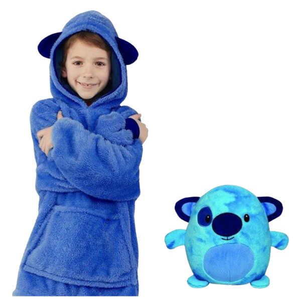 Convertible Plush Hoodie That Transforms Into Pillow For Warmth