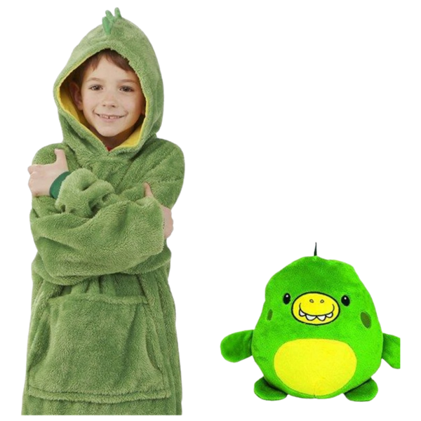 Convertible Plush Hoodie That Transforms Into Pillow For Warmth