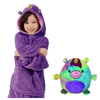 Convertible Plush Hoodie That Transforms Into Pillow For Warmth