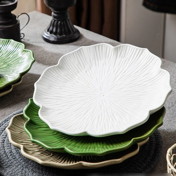 French Leaf Nature Inspired Plates