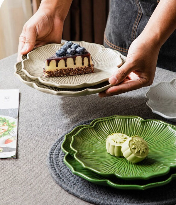 French Leaf Nature Inspired Plates