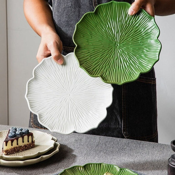 French Leaf Nature Inspired Plates