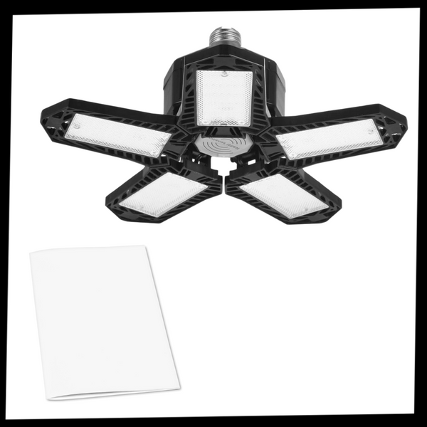 Five Foldable Panels Garage Light Delivers Bright Energy Efficient Illumination