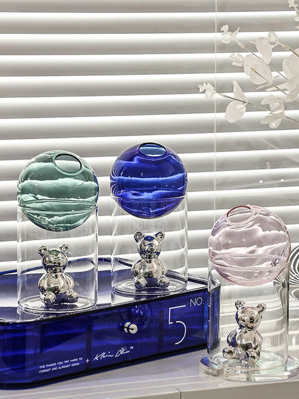 Galactic Bear Glass Vase