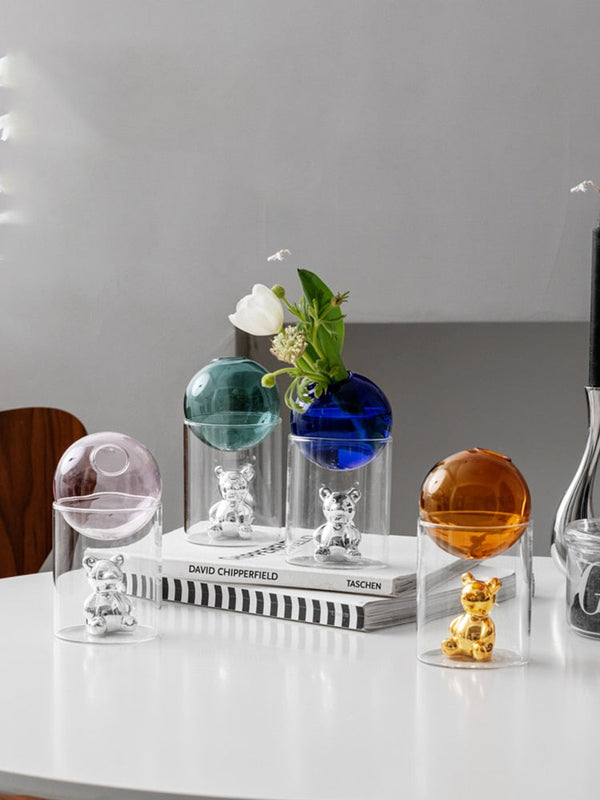 Galactic Bear Glass Vase