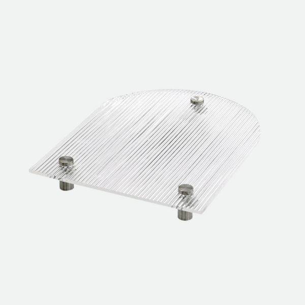 Ghost Ridged Acrylic Irregular Shape Tray