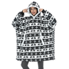 Oversized Blanket Hoodie With Plush Fleece Lining For All Day Warmth