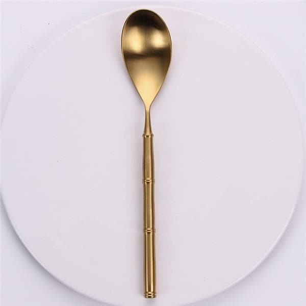 Gold Bamboo Stainless Steel Luxury Flatware