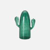 Green Cactus Glass Accent & Vase