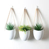 Ceramic Hanging Planter 3 Piece Set For Indoor Outdoor Home Patio Wall Decor