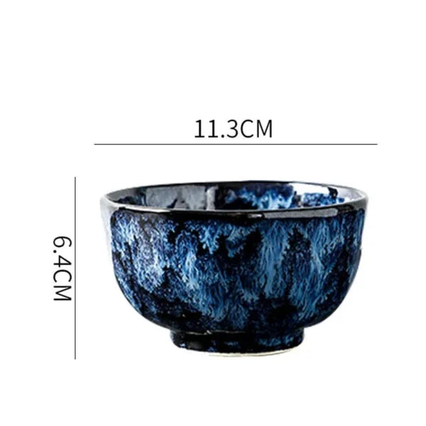 Blue Nebula 10 Piece Celestial Dinner Set Elegant Home Tableware