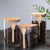 Bamboo and Glass 3 Piece Container Set Kitchen Storage Eco Friendly