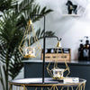 Luxury Hanging Diamond Geometric Metal Candle Holder Decor
