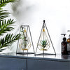 Luxury Hanging Diamond Geometric Metal Candle Holder Decor