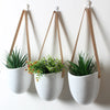 Ceramic Hanging Planter 3 Piece Set For Indoor Outdoor Home Patio Wall Decor