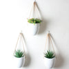 Ceramic Hanging Planter 3 Piece Set For Indoor Outdoor Home Patio Wall Decor