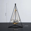 Luxury Hanging Diamond Geometric Metal Candle Holder Decor