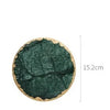 Green Marble Slab Coasters for Dining Table Natural Stone Home Decor