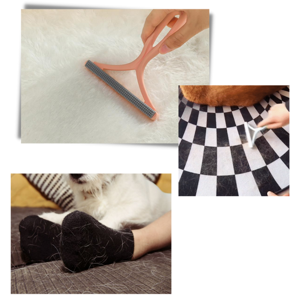 Dual-Sided Manual Hair Remover for Clothes and Pet Hair Removal
