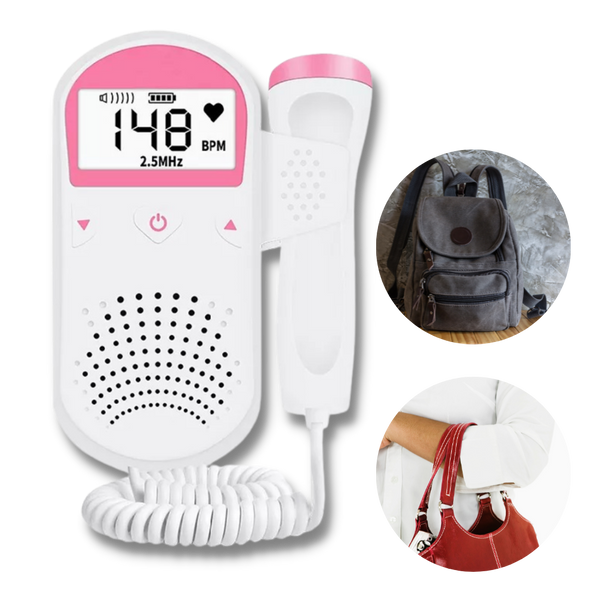 Fetal Heartbeat Monitor With LCD Display And Portable Design